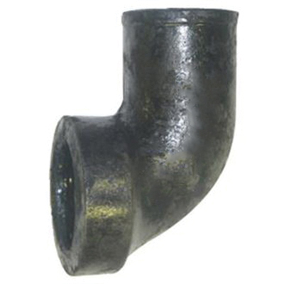 Tyler Pipe 006985 Cast Iron 90 deg No-Hub Tapped Short Elbow, 2 in x 1-1/2 in